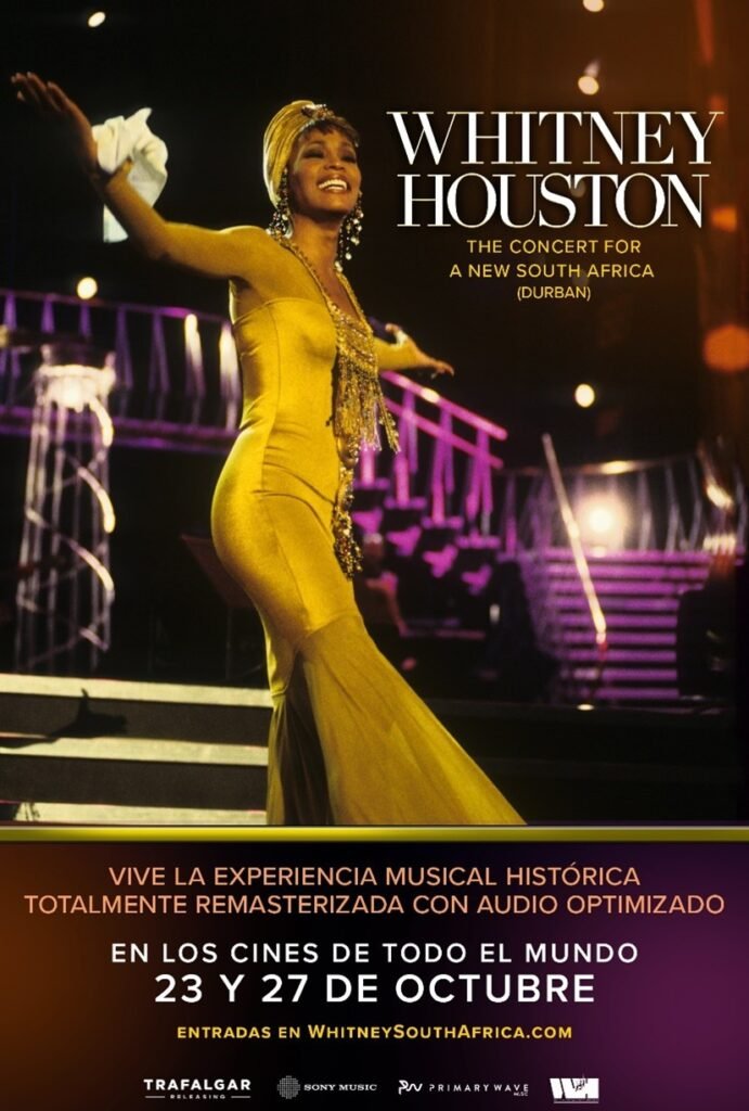 WHITNEY HOUSTON: «THE CONCERT FOR A NEW SOUTH AFRICA (DURBAN)», LLEGA A LOS CINES DE TODO EL MUNDO