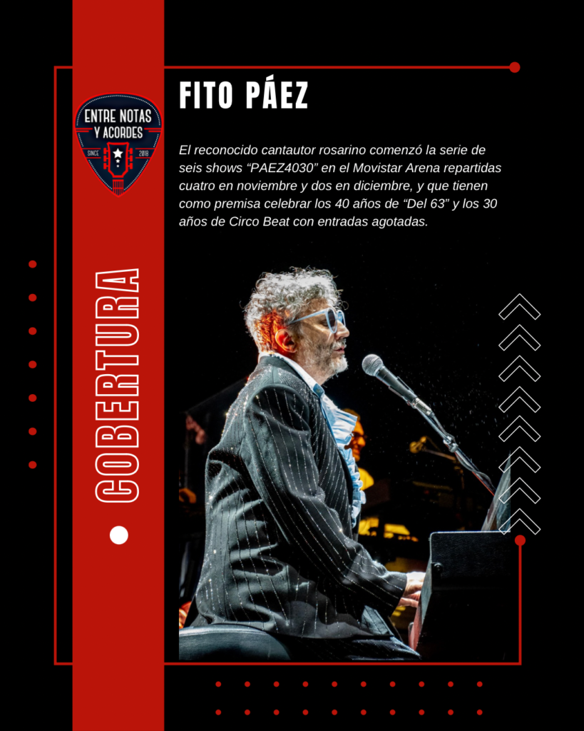 Fito Páez comenzó los shows “PAEZ4030” en el Movistar Arena 🔥