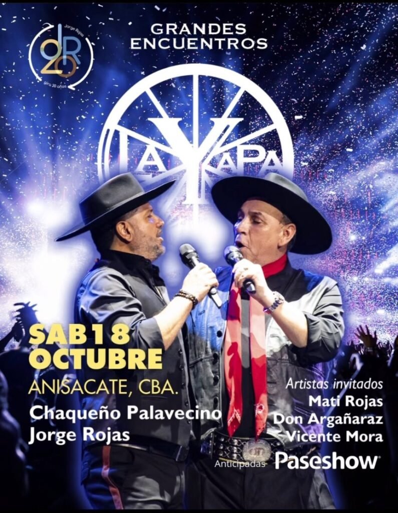 ¡Jorge Rojas cumplió 20 años como solista, quedan pocas entradas para sus shows en el Teatro Gran Rex el 24 y 25 de octubre y se acerca una nueva fecha del Festival La Yapa el 18 de octubre!