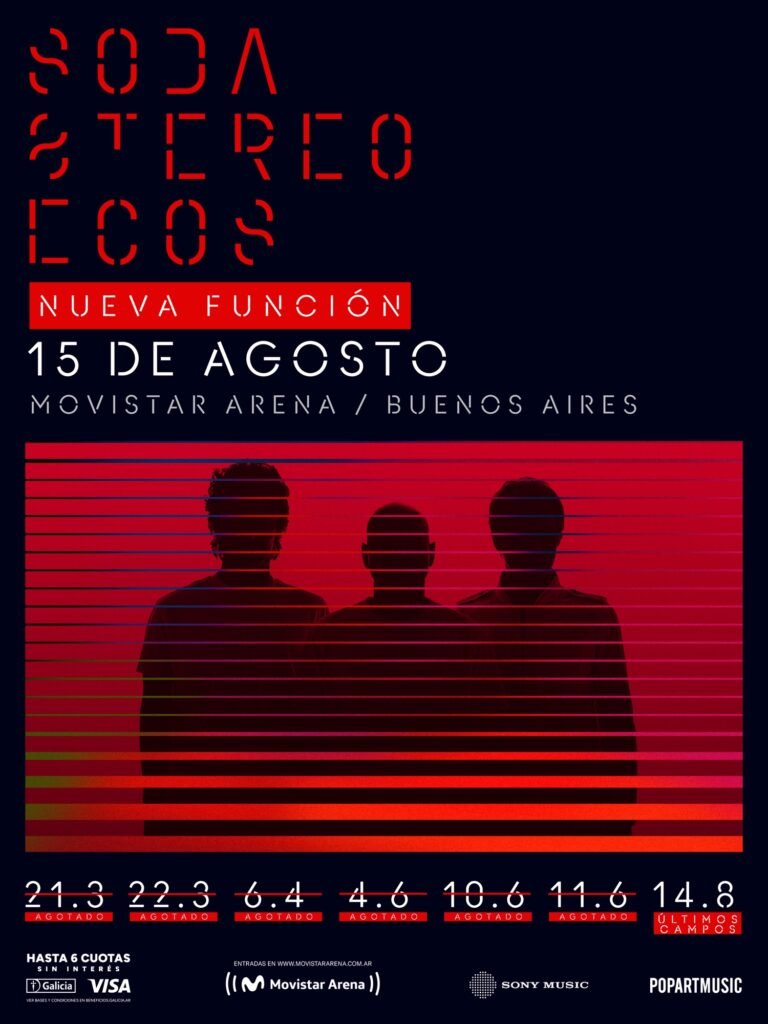 ¡ÉXITO ABSOLUTO EN LA SEGUNDA JORNADA DE VENTAS PARA EL NUEVO SHOW DE SODA STEREO!