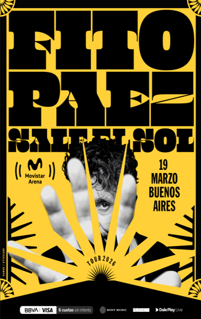 FITO PÁEZ ABRE UN NUEVO CAPÍTULO EL 19 DE MARZO EN EL MOVISTAR ARENA DE BUENOS AIRES&nbsp;CON “SALE EL SOL” TOUR 2026