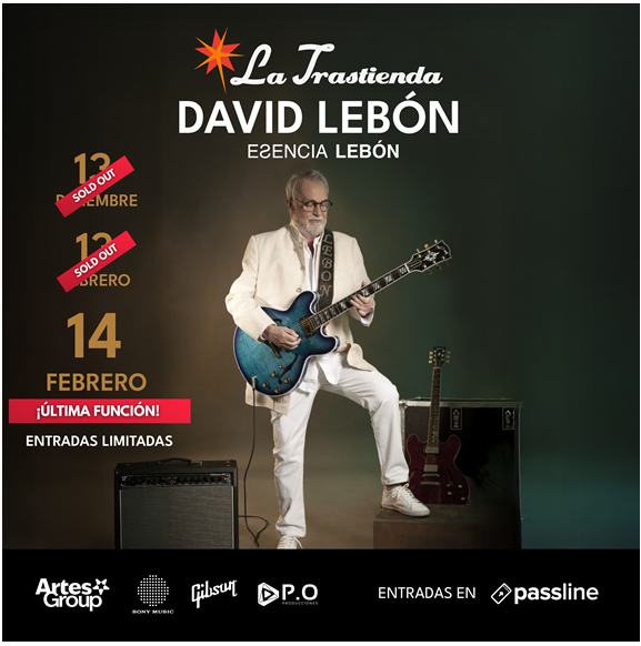 DAVID LEBÓN abre el 2026 con una TERCERA FECHA EN BUENOS AIRES