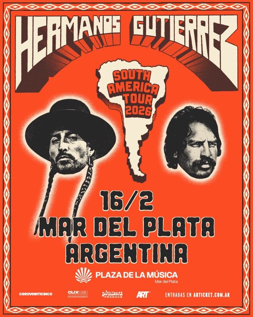 HERMANOS GUTIÉRREZ LLEGA A MAR DEL PLATA EN EL MARCO DE SU GIRA&nbsp; ¨SOUTH AMERICA TOUR 2026¨