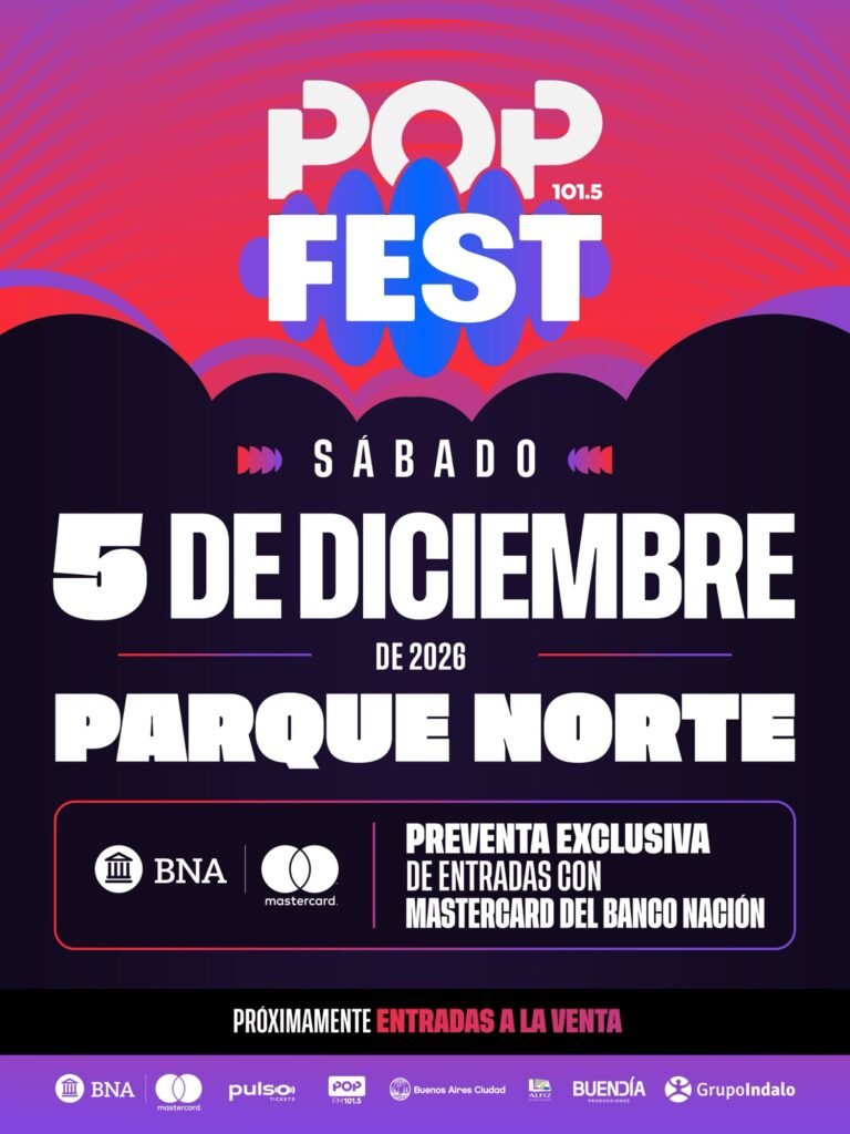 RADIO POP 101.5 PRESENTA POPFEST – EL POP TIENE SU FESTIVAL Y ES EN PARQUE NORTE