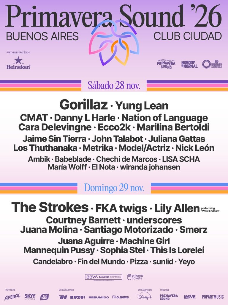 COMIENZA SEPTIEMBRE Y LOS SONIDOS DE LA PRIMAVERA EMPIEZAN A SENTIRSE EN LA CIUDAD. – GORILLAZ Y THE STROKES, CADA VEZ MÁS CERCA, CALENTANDO MOTORES PARA UNA NUEVA EDICIÓN DEL PRIMAVERA SOUND BUENOS AIRES
